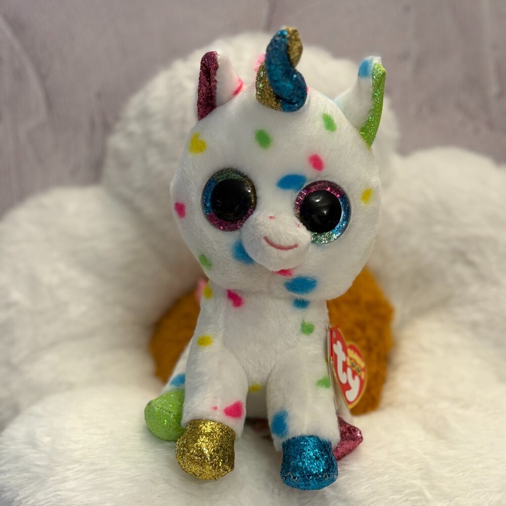 Harmonie TY Beanie Boos Unicorn Polka Dot Plush Stuffie 2020 (SKU: 274TO)